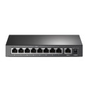 Networking Switch - TP-Link 9-Port 10/100Mbps Desktop Switch With 8-Port PoE+, 65W, Fanless, Black