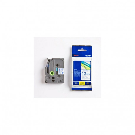 Brother TZe-233 (TZe233) Laminated Labelling Tape 12mm 8m, Blue on White