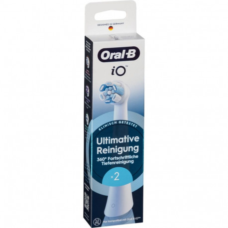 Oral-B iO harjapead 2tk, valge, parem hambakatu eemaldamine