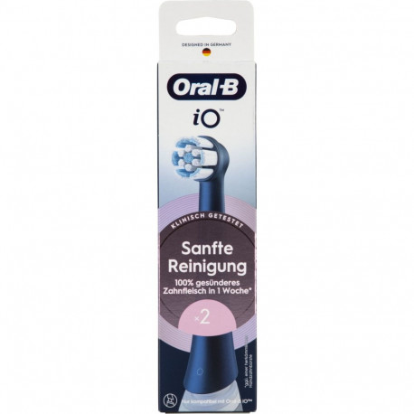 Oral-B harjapead iO 2tk õrnad tundlikele piirkondadele ja tervematele igemetele mõeldud, must