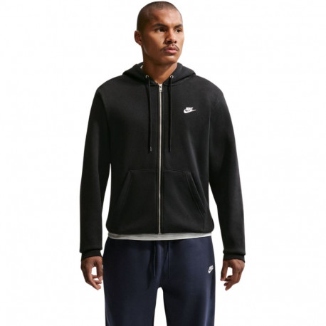 Nike meeste kapuutsiga dressipluus Club BB FZ FN3861 010 L, must