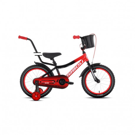 Laste jalgratas TABOU Rocket Alu, 16" must-punane