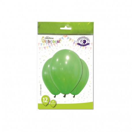 BALLOONS GREEN D25CM 12PCE