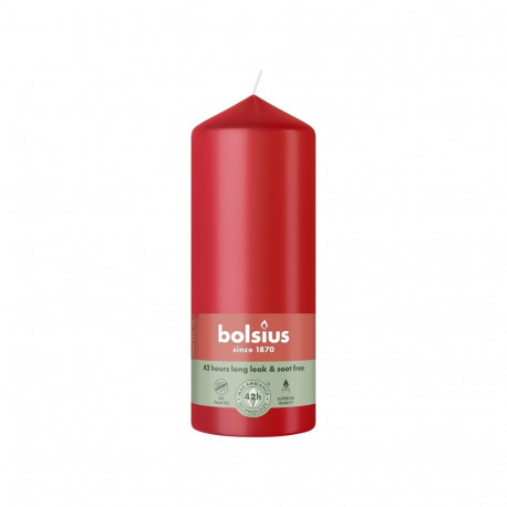 PILLAR CANDLE RED H15CM/D5.8CM