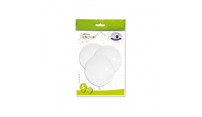 BALLOONS WHITE D45CM 5PCE