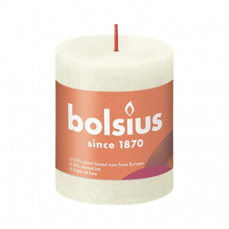 PILLAR CANDLE RUSTIC IVORY H8CM/D6.8CM
