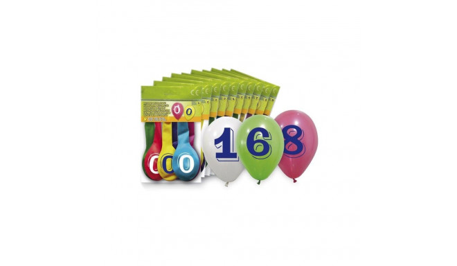 BALLOONS õhupallid 5260-4 ovaalsed numbriga 8