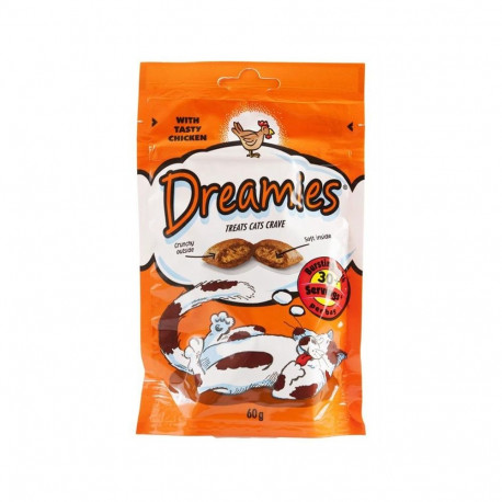 DAINTY FOR CATS Dreamies kassimaiustus kanaga 60G