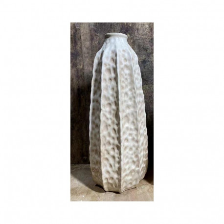 Domoletti keraamiline vaas H41CM, valge/pruun