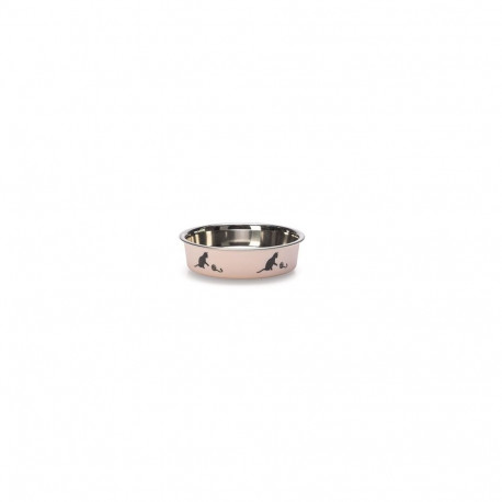 METAL CAT BOWL KARLIE 160ML PINK