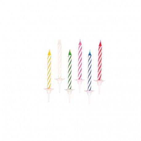 24 CANDLES WITH 12 HOLDERS HEIGHT 6.3 CM
