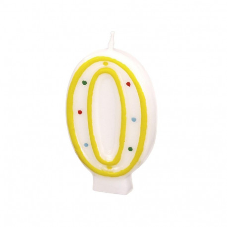 NUMERAL CANDLE 0 HEIGHT 7.3 CM