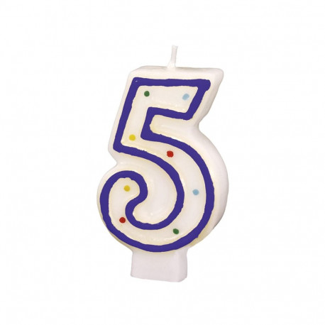 NUMERAL CANDLE 5 HEIGHT 7.3 CM