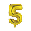MINI NUMBER 5 GOLD FOIL BALLOON