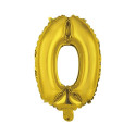 MINI NUMBER 0 GOLD FOIL BALLOON