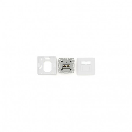 Digitus CAT 6A class EA network socket, design-compatible, shielded, flush-mounted, 4 directions