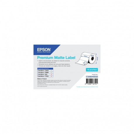 Epson Premium Matte Label - Die-cut Roll: 102mm x 76mm, 440 labels