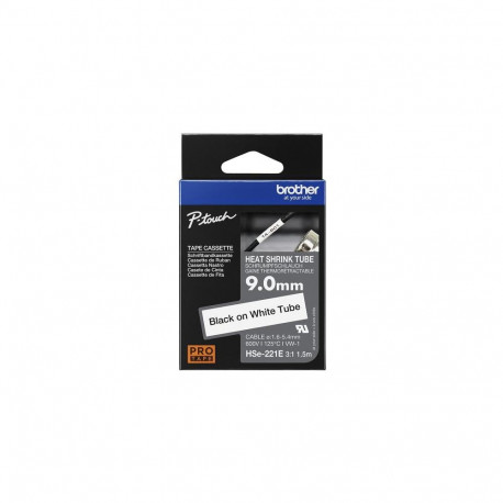 Brother HSE-221E label-making tape Black on white