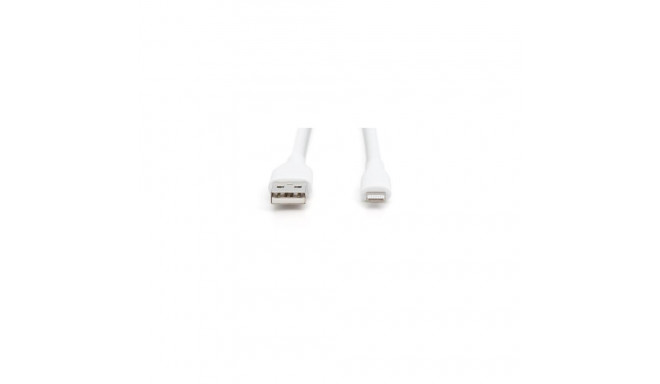 Digitus Lightning silicone connection cable, USB-A - Lightning 0.5m, white
