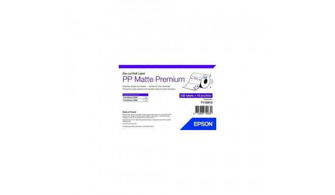 Epson PP Matte Label Premium, Die-cut Roll, 76mm x 51mm, 535 Labels