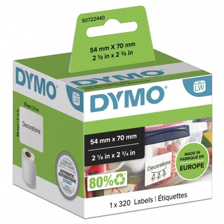 Dymo etiketid LabelWriter S0722440 54x70mm enesekleepuvad mitmeotstarbelised