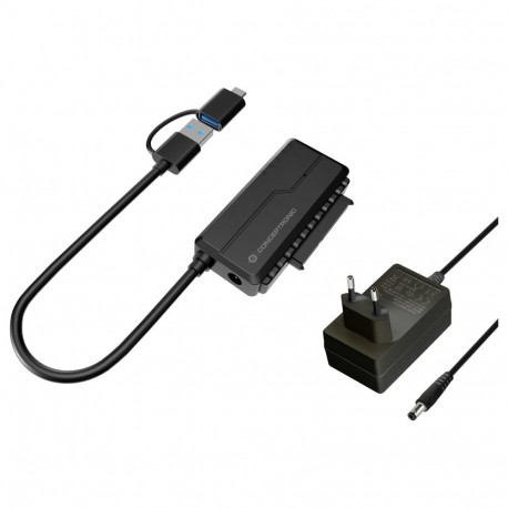 "CONCEPTRONIC Adapter USB-A/-C3.0->SATA 22Pin St/Bu schwarz"