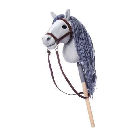 Koń na kiju hobby horse hoppihorse a4 szary, maść siwa