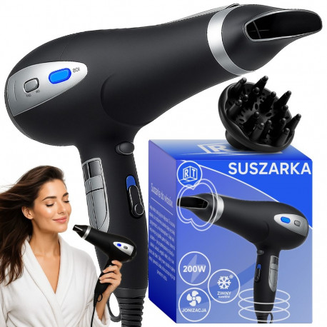 Suszarka do włosów 5w1 2000w jonizacja dyfuzor koncentrator zimny nawiew