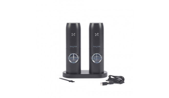 Salter BW14373 Rechargeable Mill Set, Black