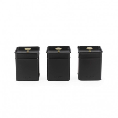 Salter BW14370 Alchemy 3-Piece Canister Set, Black