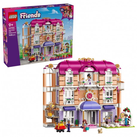 Toy Building Set - LEGO FRIENDS 42704 Heartlake City Grand Hotel, 1406 Pieces, 6 Minifigures, Multic