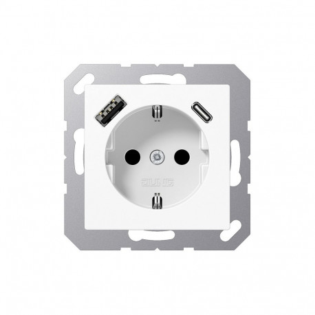 Jung schuko pistikupesa A1520-15CAWW USB-iga Typ AC