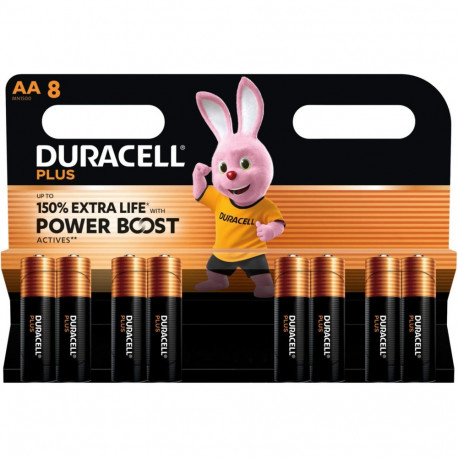 Plus Alkaline Batterie, Mignon AA LR06 1,5V, Extra Life (8 Stück, AA (LR06))