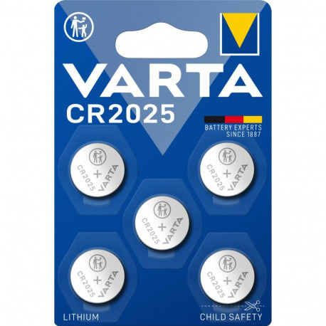 LITHIUM Coin CR2025 (5 Stück, CR2025)