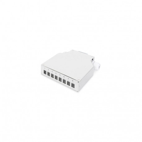 Digitus Din Rail Splice Box for 8 LC/DX couplers