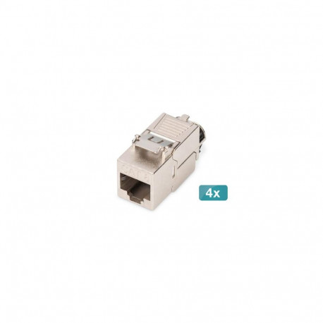 Digitus CAT 8.1 Keystone module, shielded, tool-free mounting connection - 4 pcs.