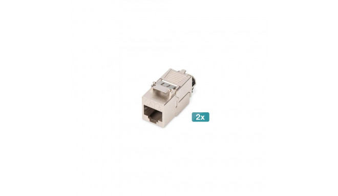 Digitus CAT 8.1 Keystone module, shielded, tool-free mounting connection - 2 pcs.