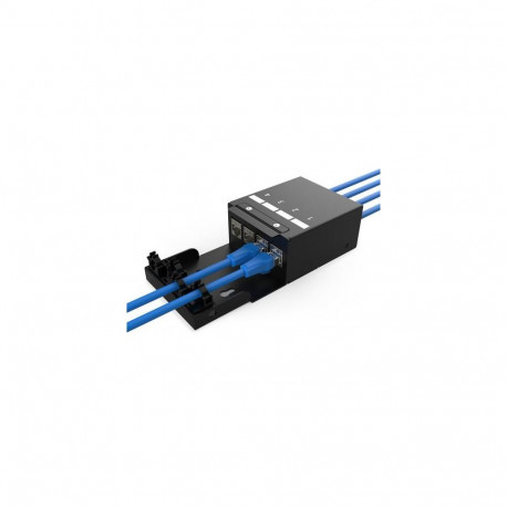 Digitus Consolidation point box, 4-port Keystone modules with intelligent cable manager