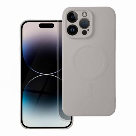 Case for Samsung A27 Silicone Mag Cover compatible with MagSafe (camera protection) grey titatnium