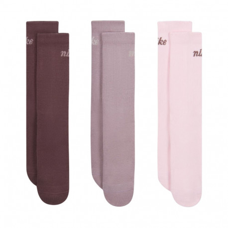Skarpety Nike Everyday Elevated Crew 3 pary różowe, brązowe IH8528 903