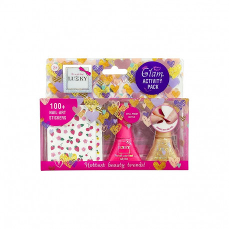 LUKKY Activity pack manicure set with 2 nail polishes and stickers