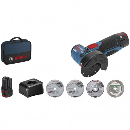 Akuga nurklihvija GWS 12V-76 Professional 12Volt 2x Li-Ionen Akku 2,0Ah, sinine/must