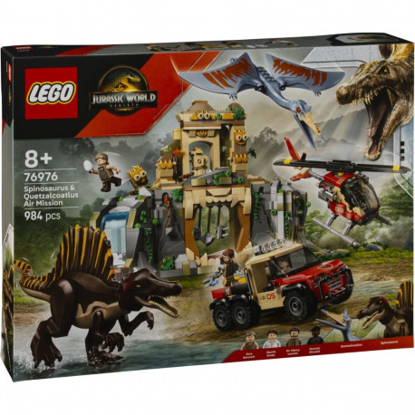 Jurassic World mängukomplekt 76976 Spinosaurus ja Quetzalcoatlus helikopterimissioon
