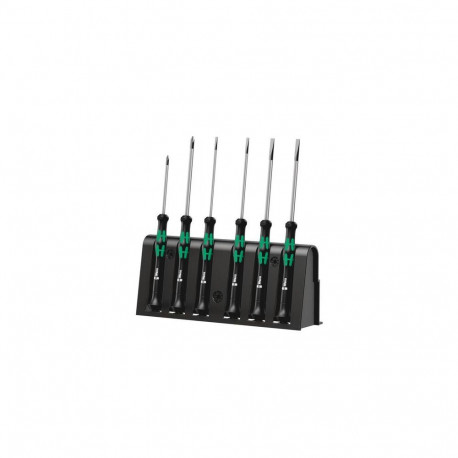 Wera 2035/6 B Screwdriver set and rack for electronic applications