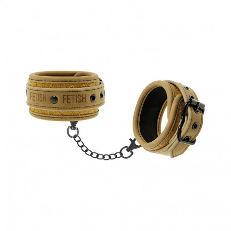 FETISH SUBMISSIVE ORIGEN - VEGAN LEATHER ANKLE CUFFS WITH NEOPRENE LINING