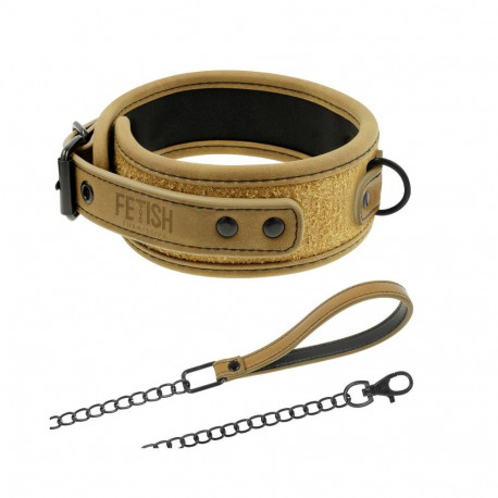 FETISH SUBMISSIVE ORIGEN - NEOPRENE LINED NECKLACE WITH CHAIN