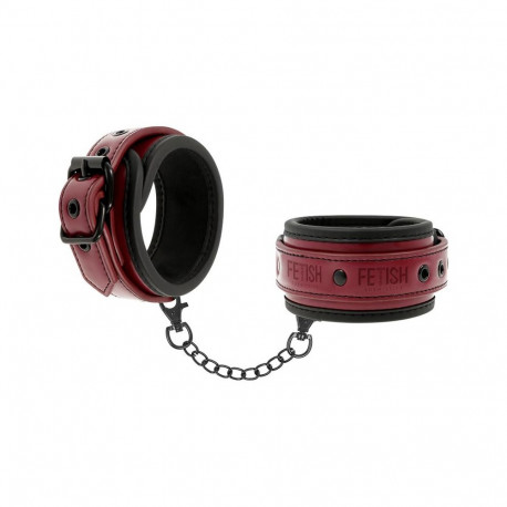 FETISH SUBMISSIVE DARK ROOM - VEGAN LEATHER HANDCUFFS WITH NEOPRENE LINING