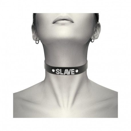 COQUETTE CHIC DESIRE - SLAVE VEGAN LEATHER CHOKER