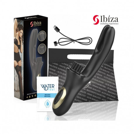 IBIZA vibrator hi-tech jänku, harjaga, mitmerakuline, klitoriaalse stimulatsiooni ja topeltlainega