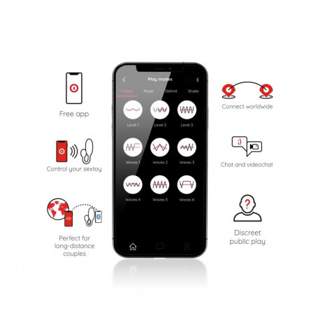 ONINDER - TOKYO VIBRATING EGG BLACK 7.5 X 3.2 CM FREE APP